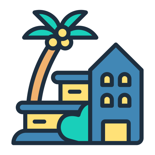 Winter ski resort for mountain vacation and snow sports